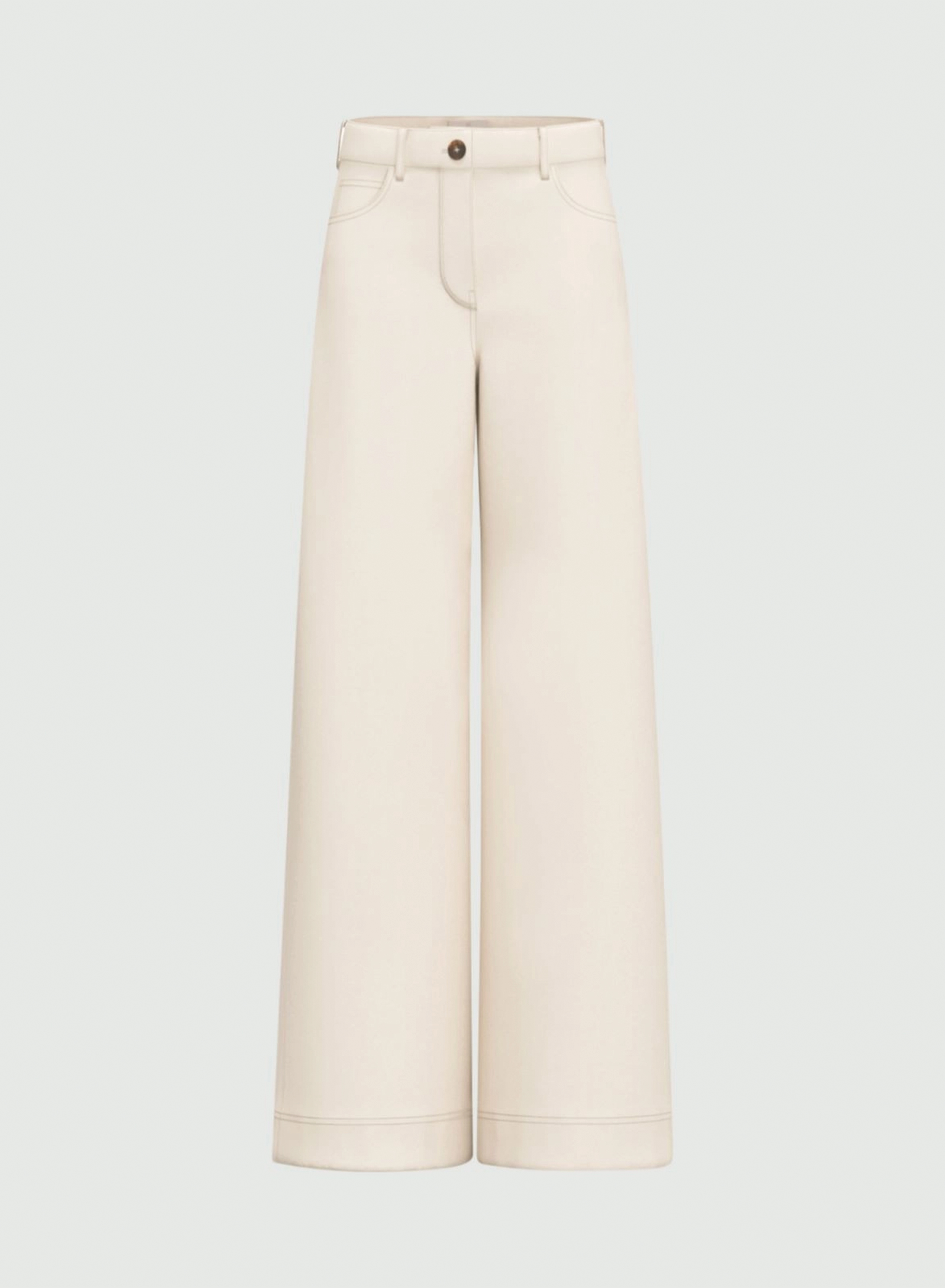 Wool White wide leg Παντελόνι Emme Marella - 5