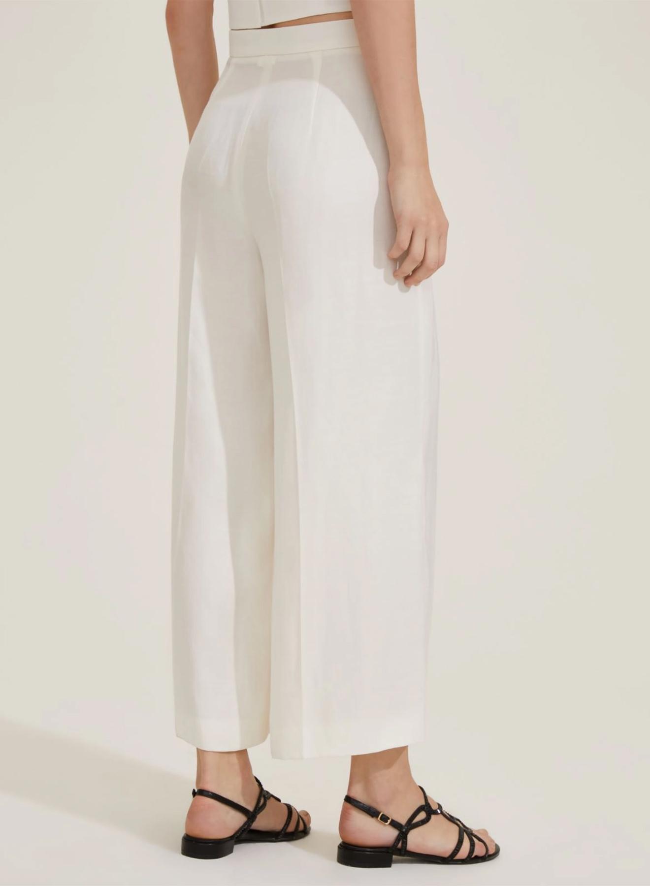 Ecru relaxed fit Trousers Emme Marella - 2