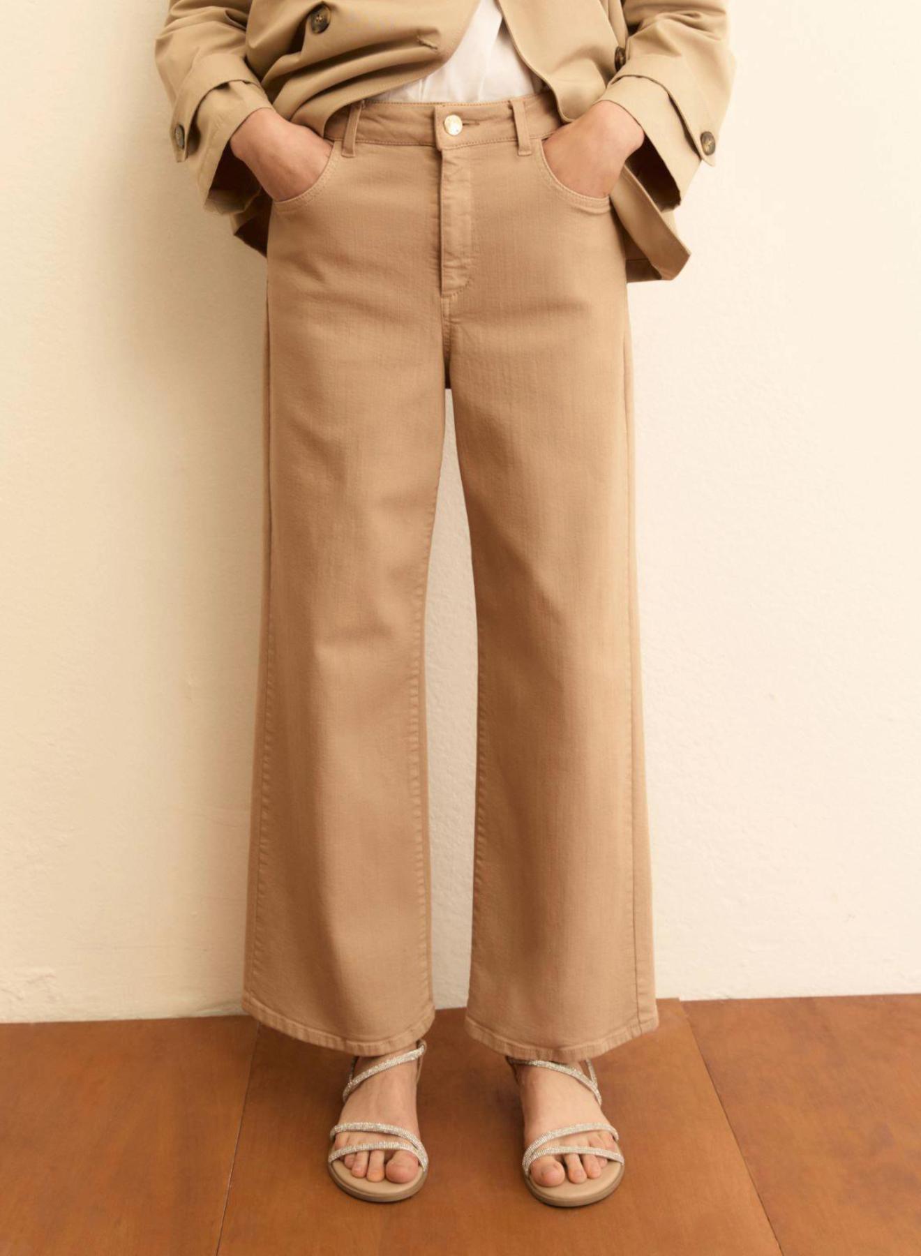 Μπεζ Παντελόνι πεντάτσεπο σε ίσια γραμμή Emme Marella - 5