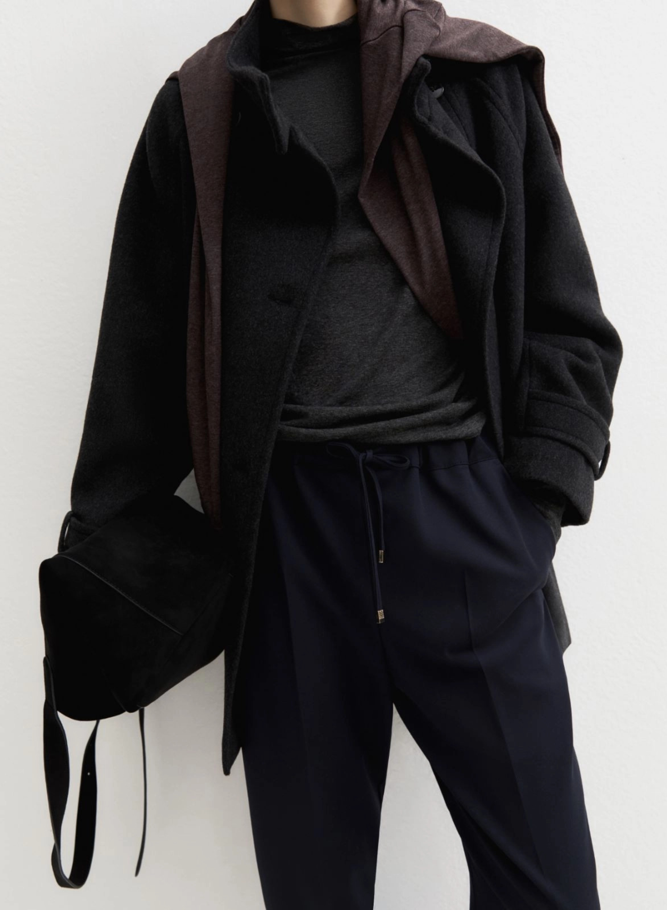 Navy Blue Παντελόνι joggers με λάστιχο και κορδόνι στη μέση Emme Marella - 4