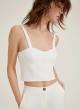 Ecru cropped Top with straps Emme Marella - 3