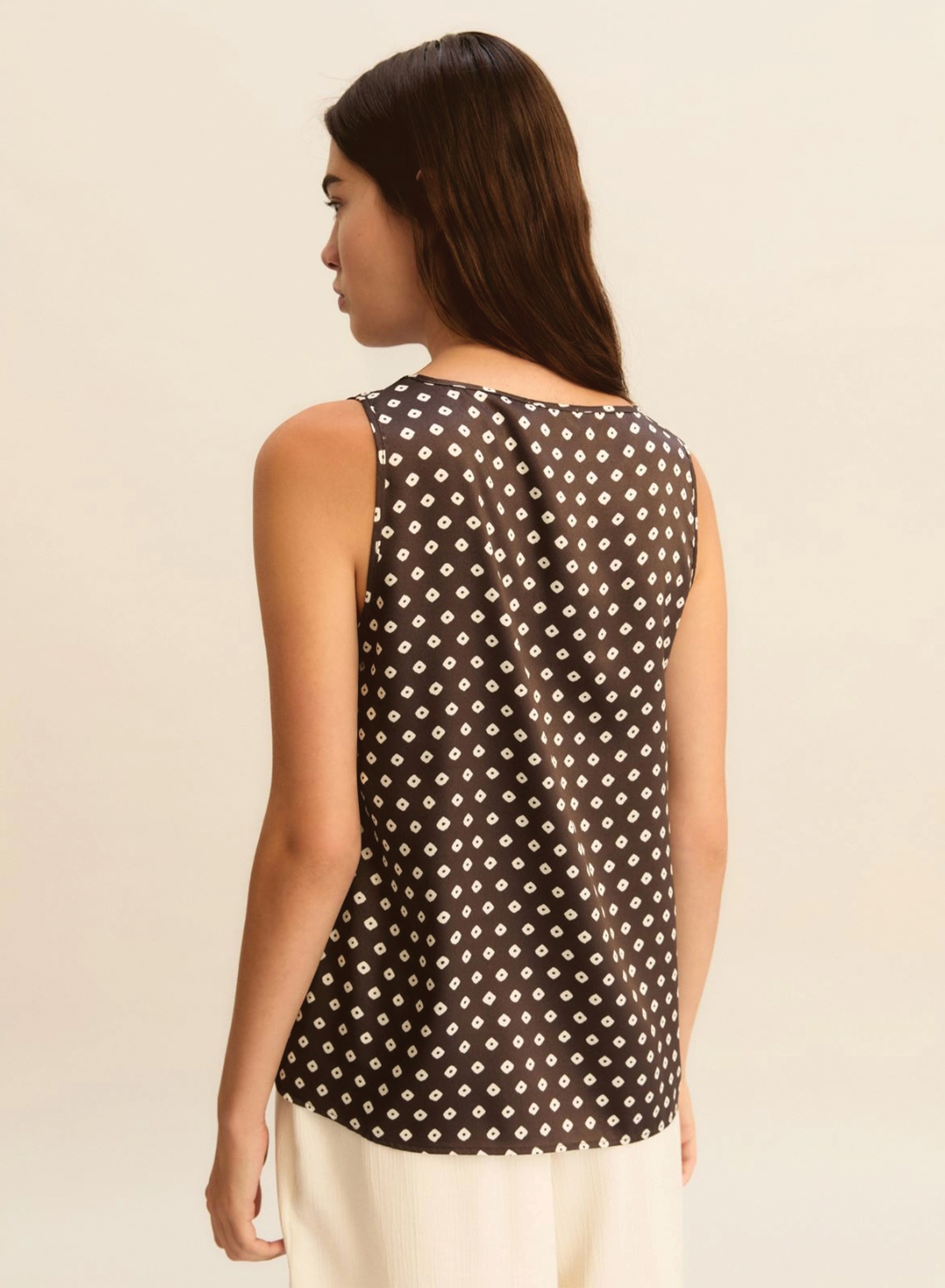 Πράσινο twill αμάνικο Τοπ με σχέδια Emme Marella - 4