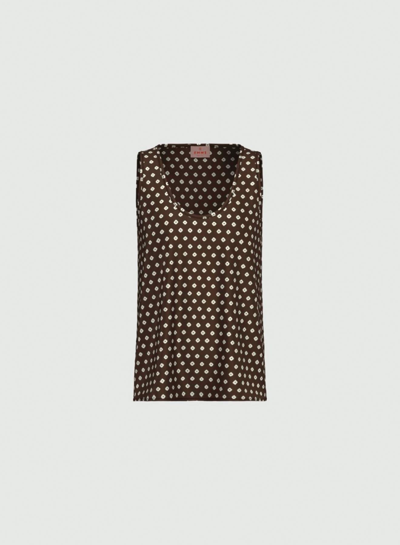 Πράσινο twill αμάνικο Τοπ με σχέδια Emme Marella - 2