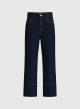 Navy Blue wide-fit cropped Jeans Emme Marella - 4