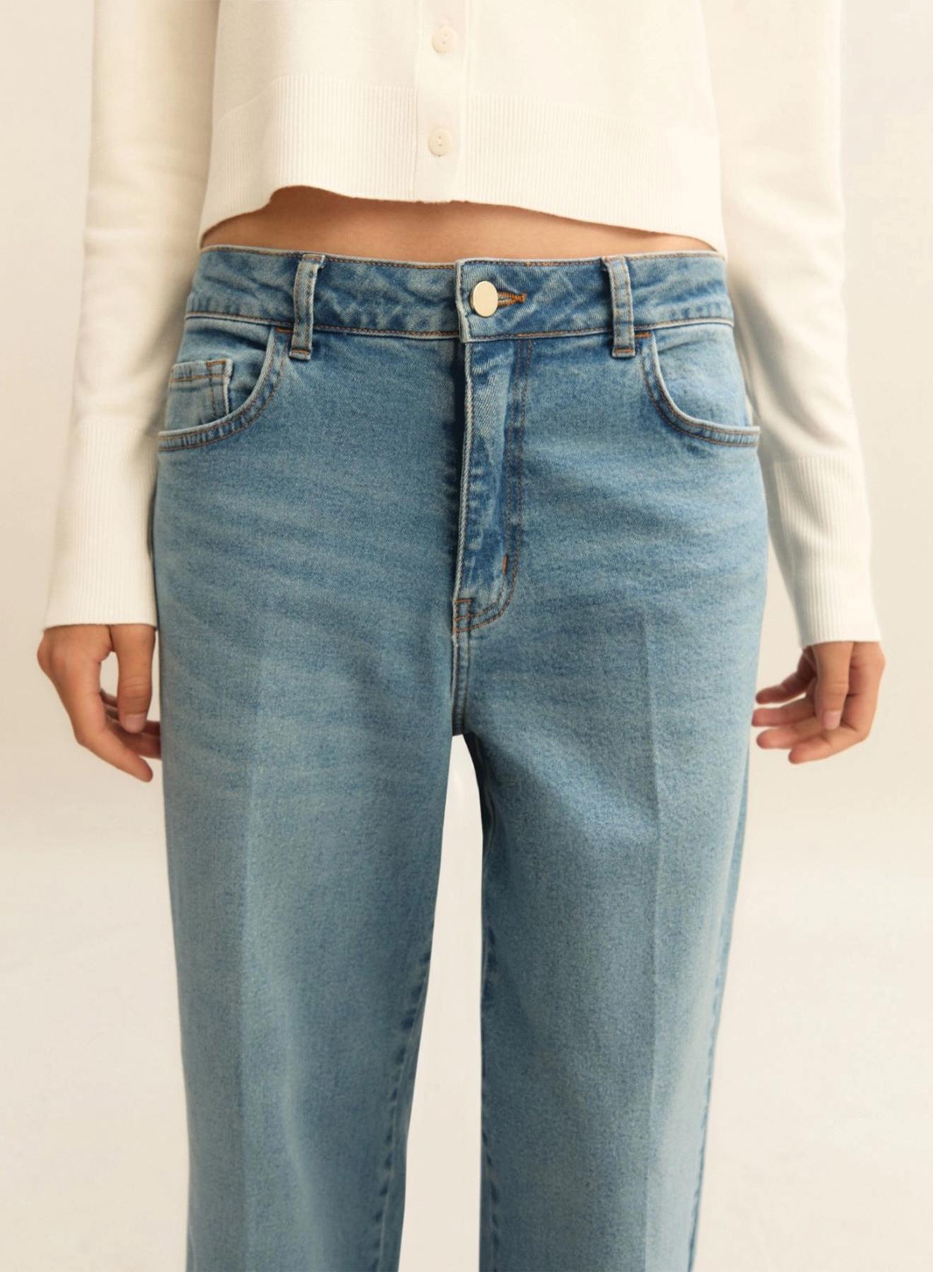 Blue wide-fit cropped Jeans Emme Marella - 3