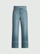 Blue wide-fit cropped Jeans Emme Marella - 4