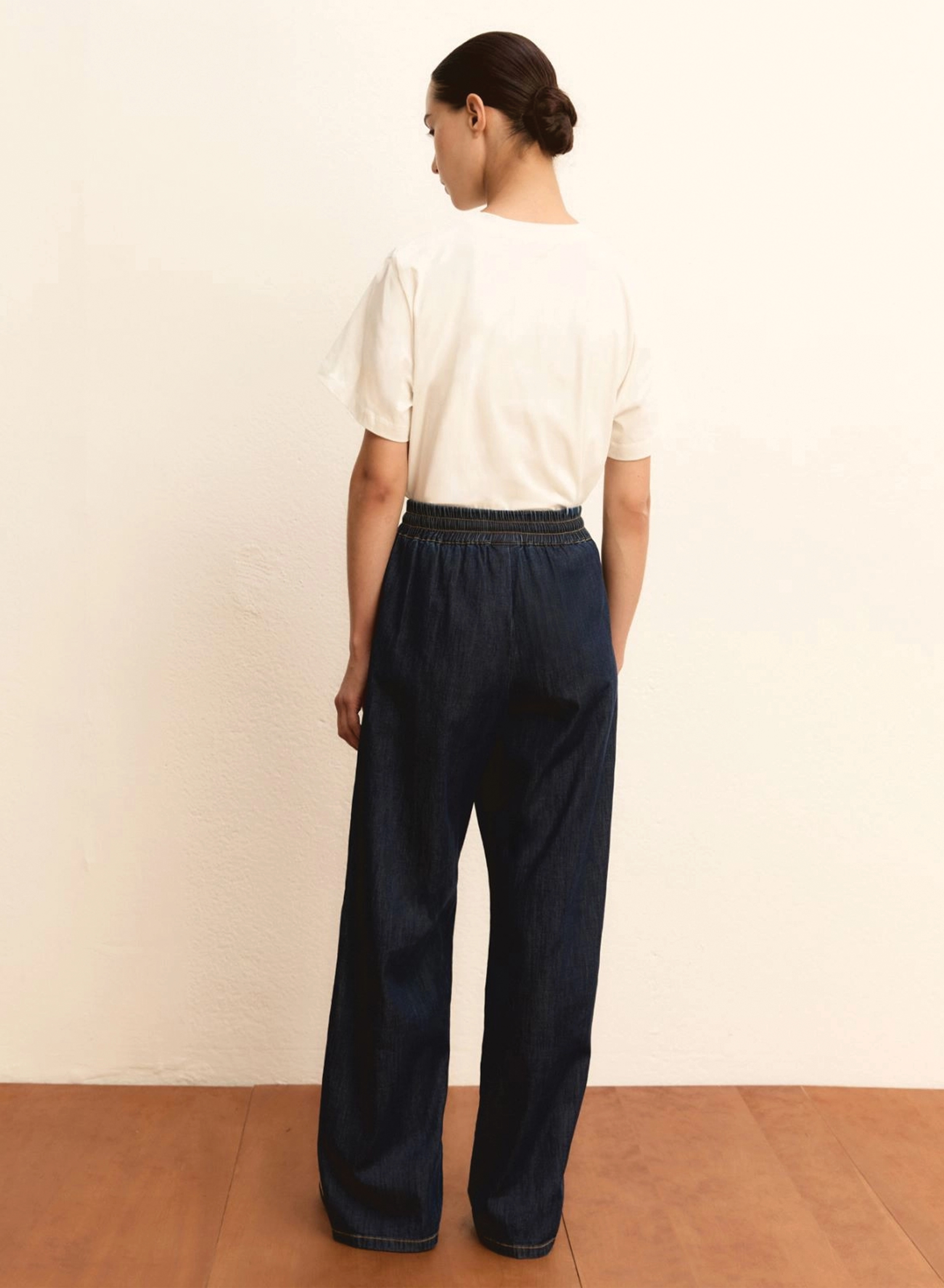 Blue Denim Trousers with drawstrind and elasticated waistband Emme Marella - 4