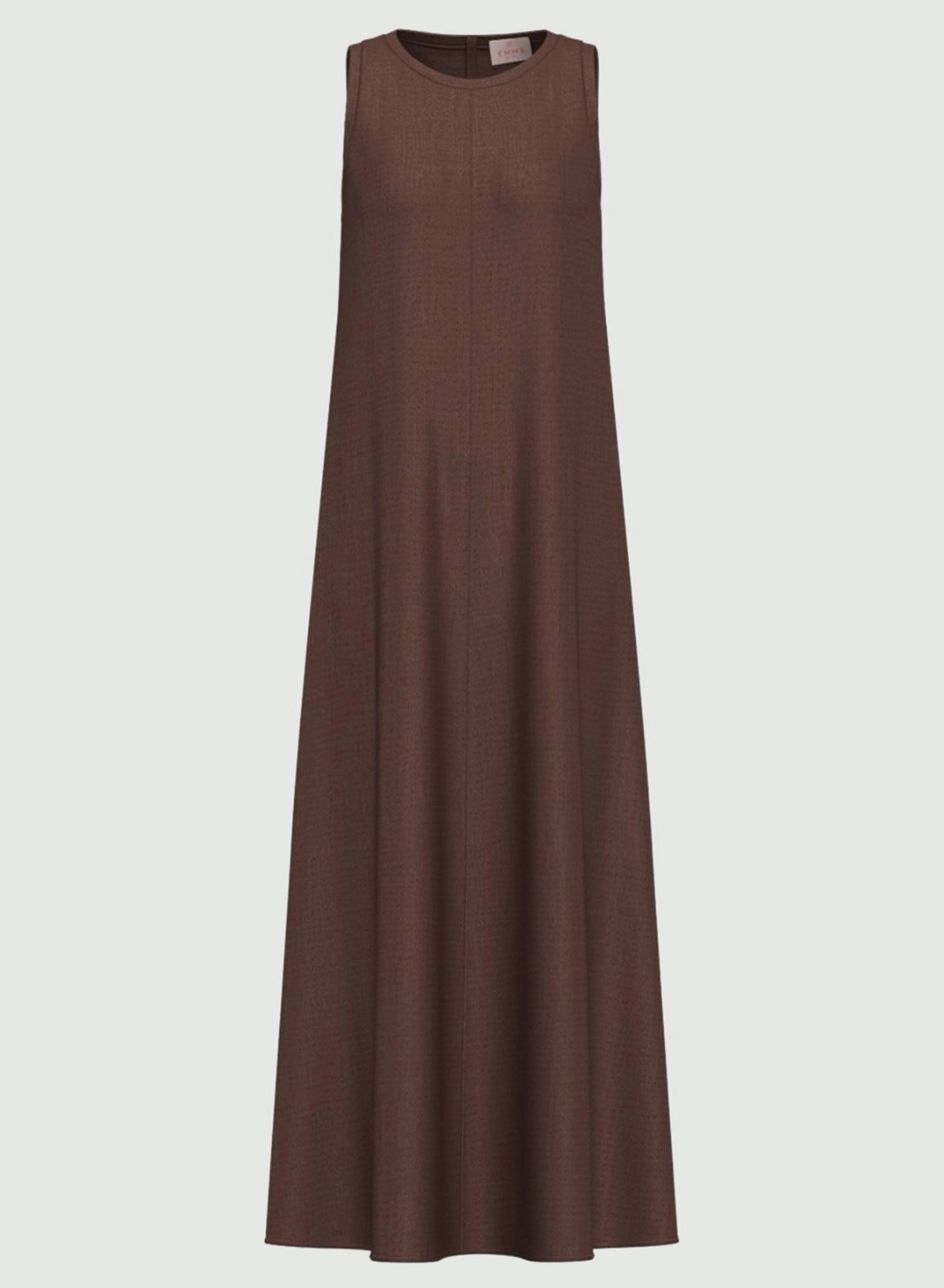 Σοκολά μακρύ αμάνικο φόρεμα Emme Marella - 4