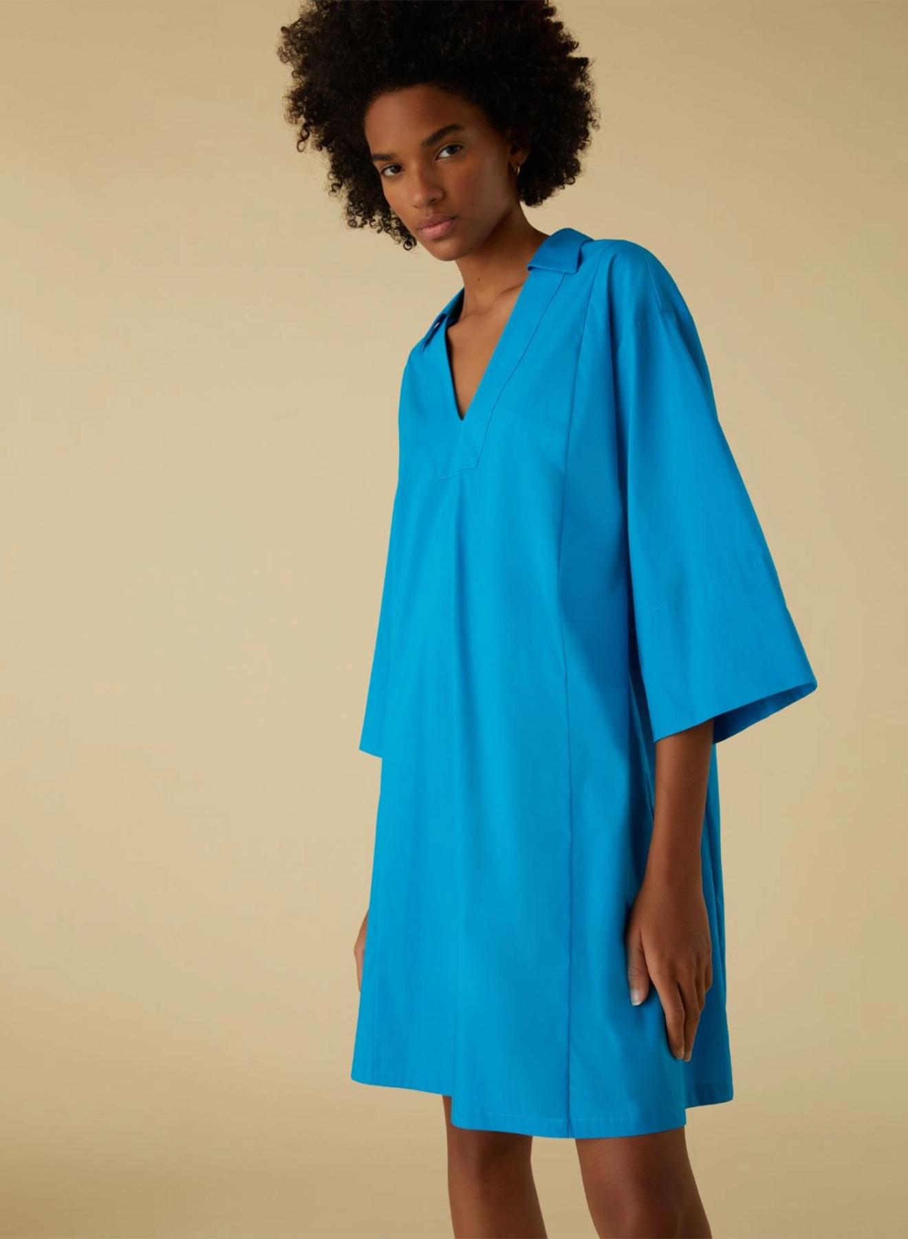 Turquoise poplin Dress Emme Marella - 3