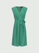 Green sleveeless  poplin Dress with V neckline Emme Marella - 3