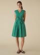 Green sleveeless  poplin Dress with V neckline Emme Marella - 0