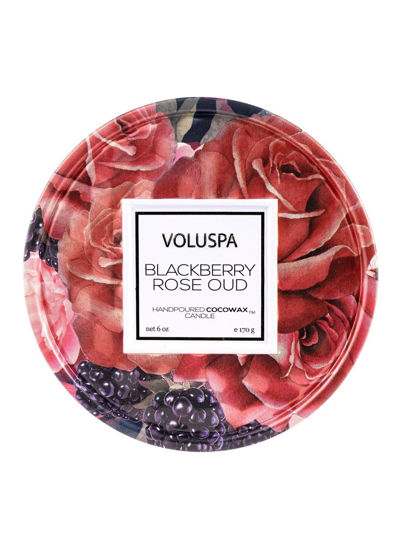 Blackberry rose oud 2 wick tin candle - 2