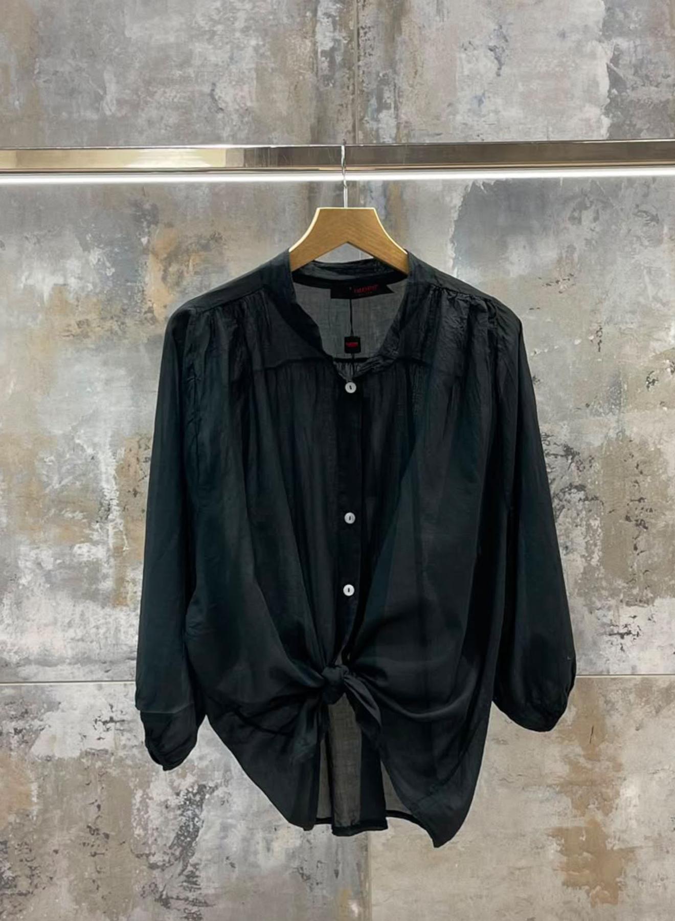 Black cotton Shirt Valentina Milano - 3