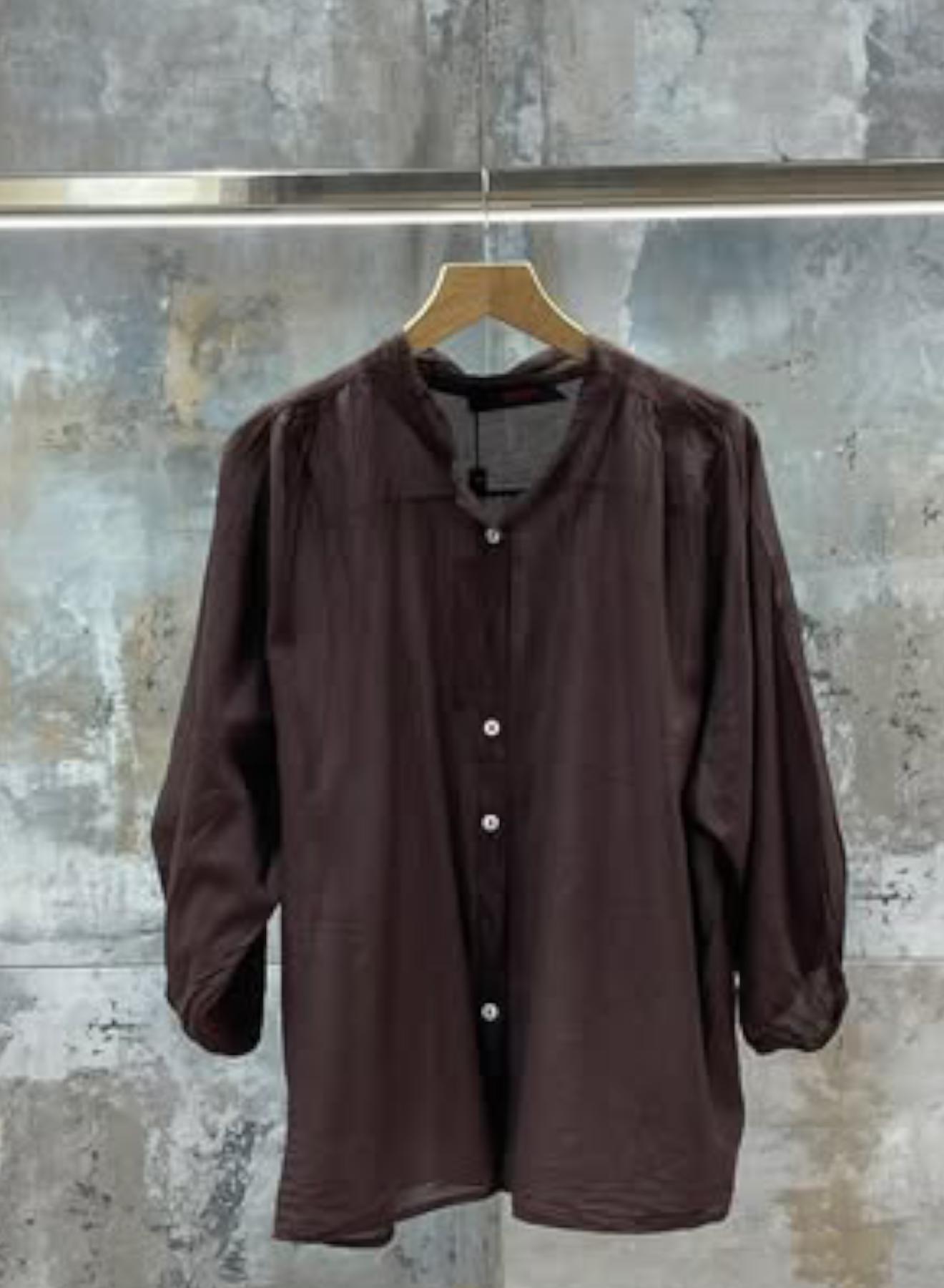 Chocolate cotton Shirt Valentina Milano - 1
