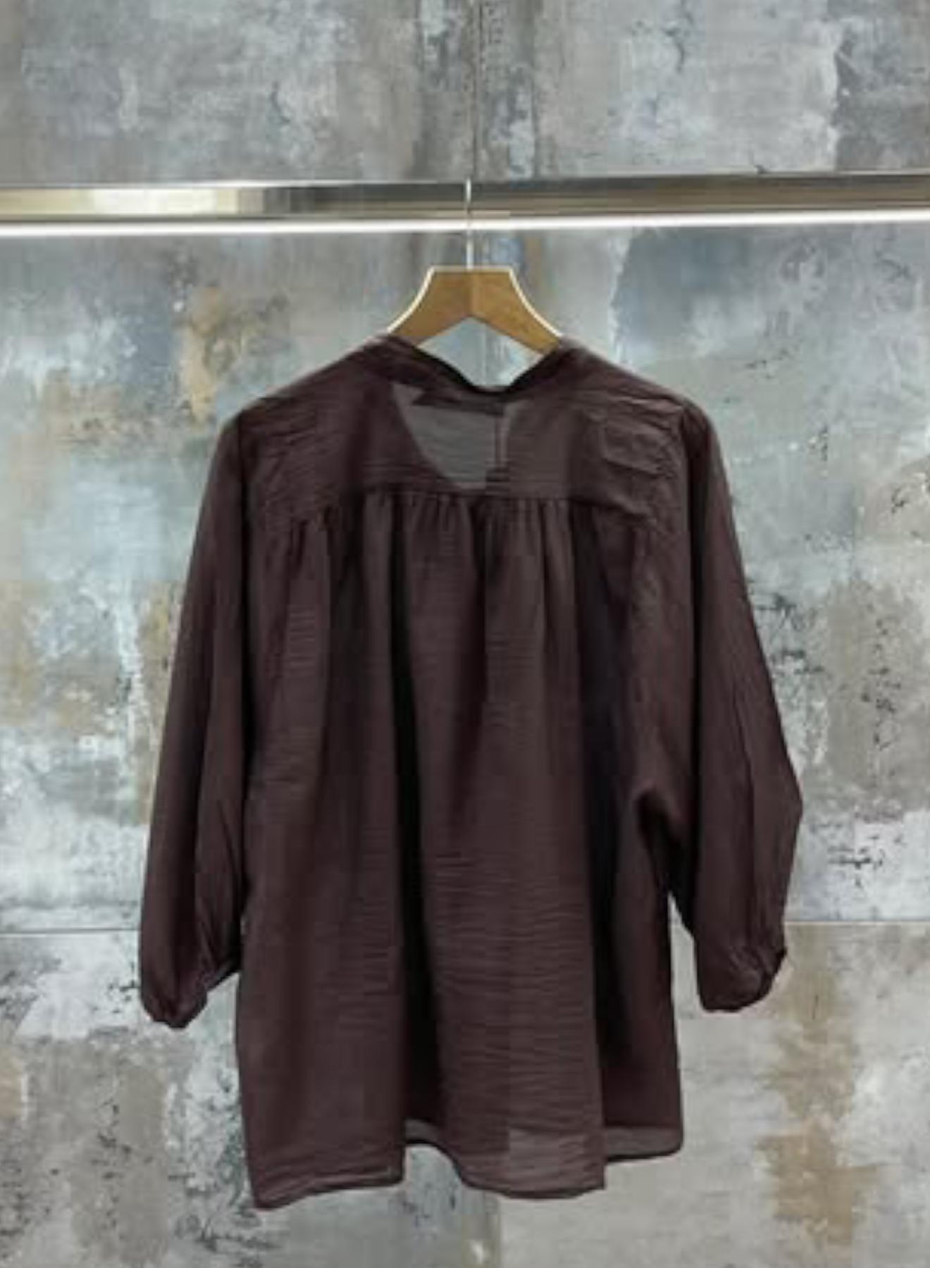 Chocolate cotton Shirt Valentina Milano - 2