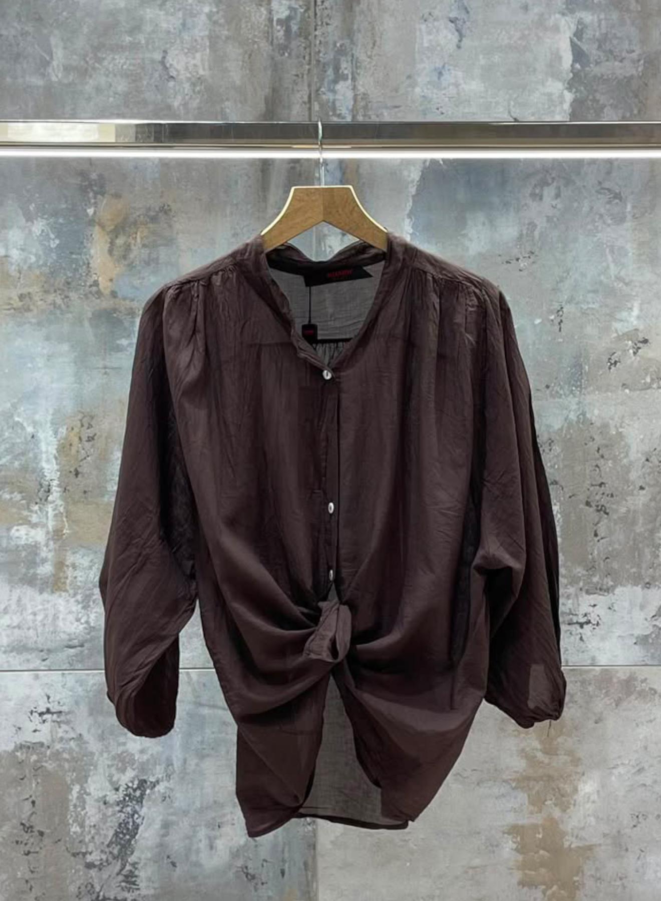 Chocolate cotton Shirt Valentina Milano - 3