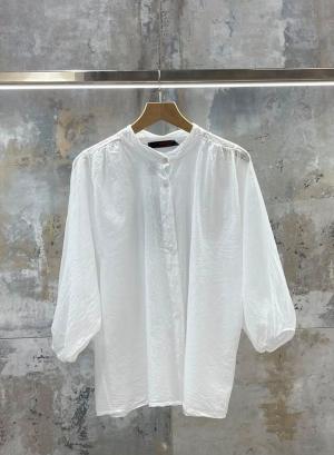Λευκό βαμβακερό Πουκάμισο Valentina Milano - 63775