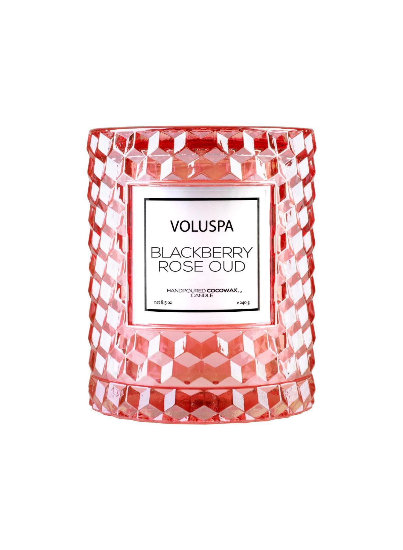 Blackberry rose oud cloche candle - 1