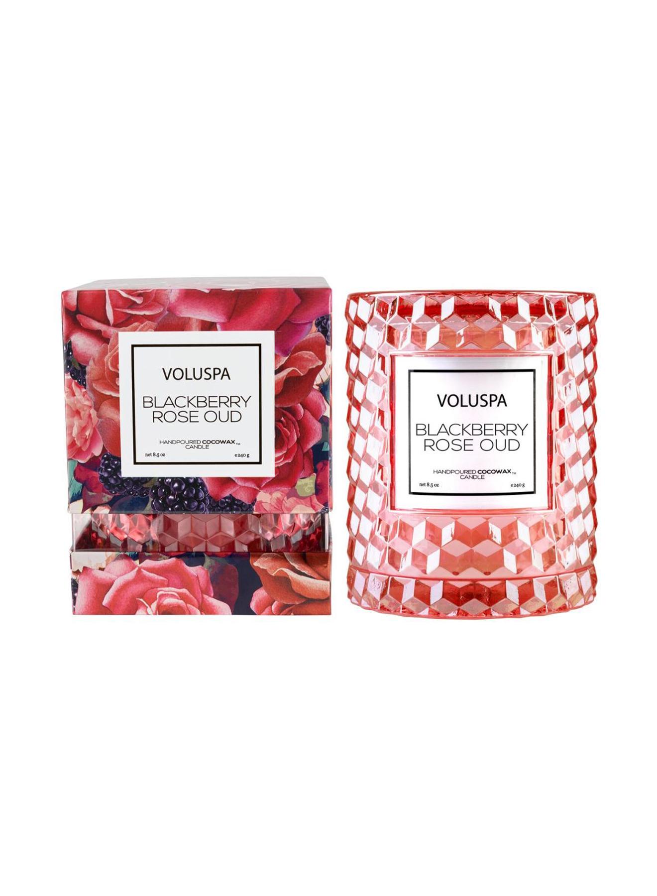 Blackberry rose oud cloche candle - 2