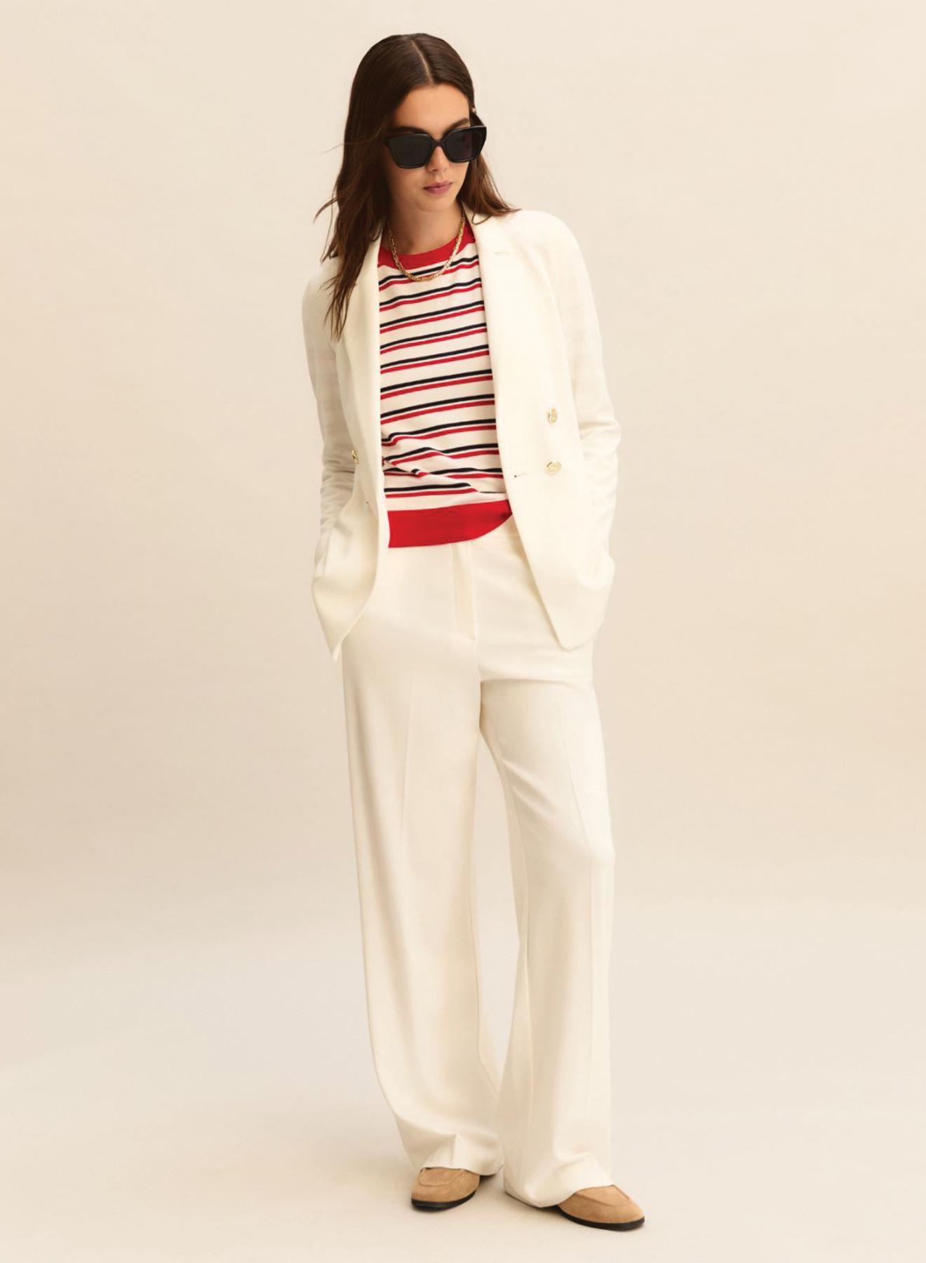 Λευκό-Κόκκινο Πουλόβερ με ρίγες Emme Marella - 2