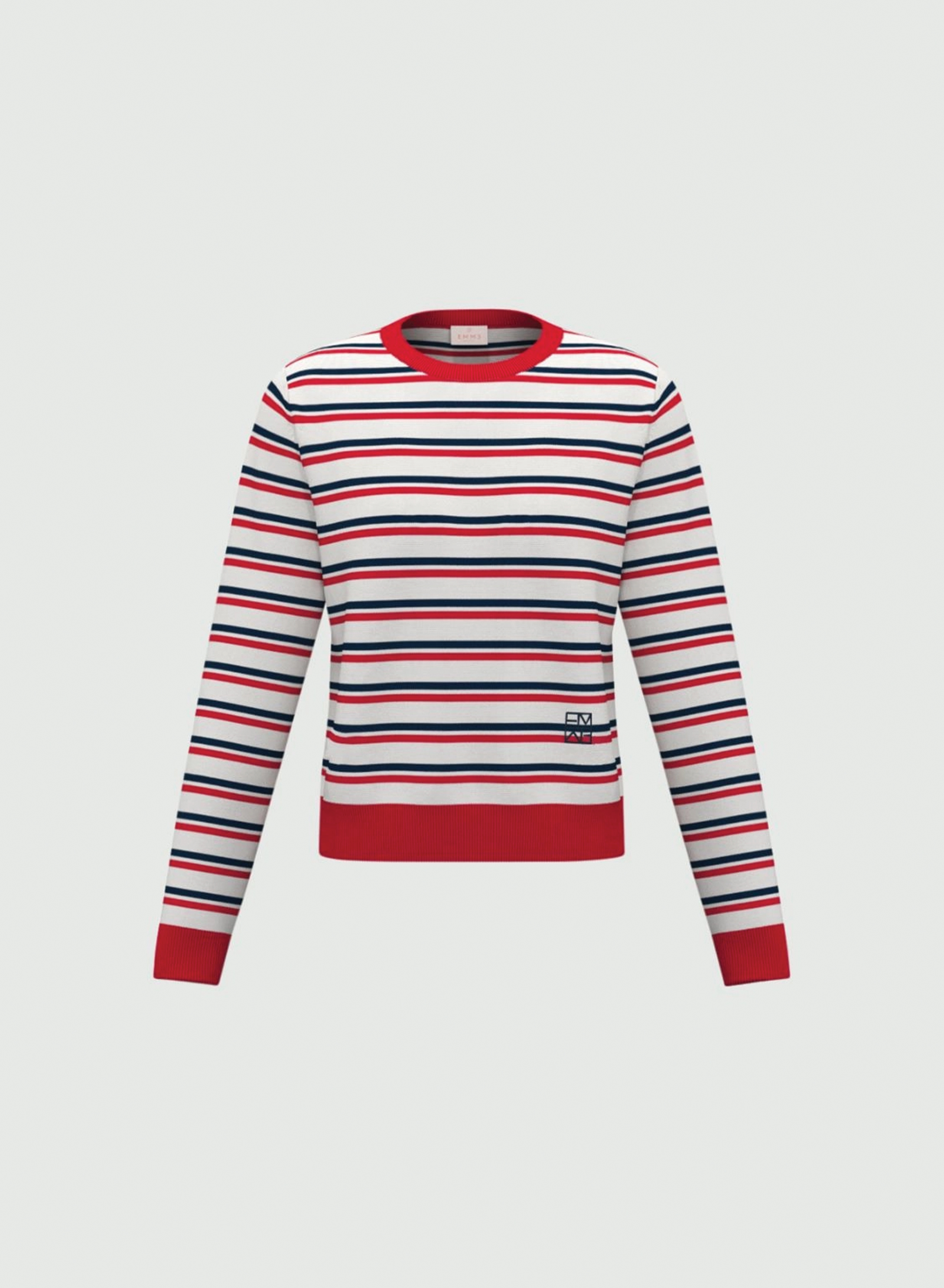 Λευκό-Κόκκινο Πουλόβερ με ρίγες Emme Marella - 5