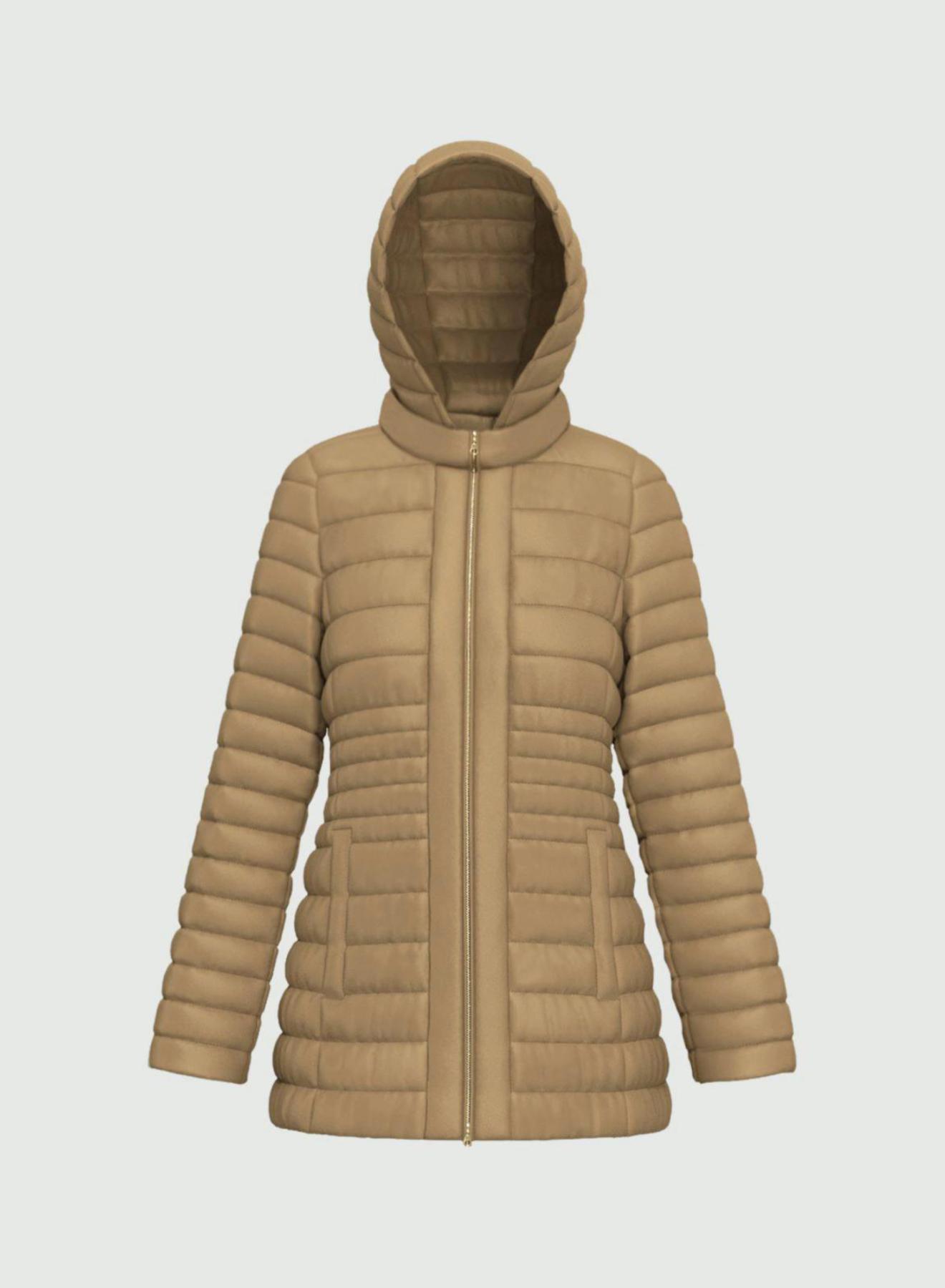 Κάμελ αδιάβροχο Μπουφάν με αποσπώμενη κουκούλα Emme Marella - 5