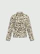 Wool White double face puffer Jacket with print Emme Marella-5