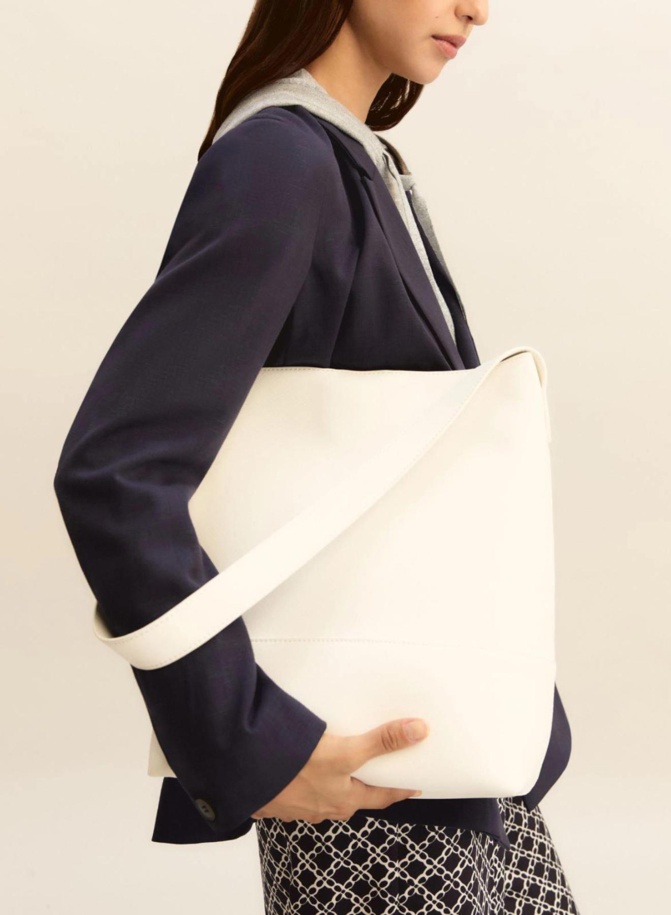 Λευκή Τσάντα χειρός-Ώμου Saffiano look Emme Marella - 1