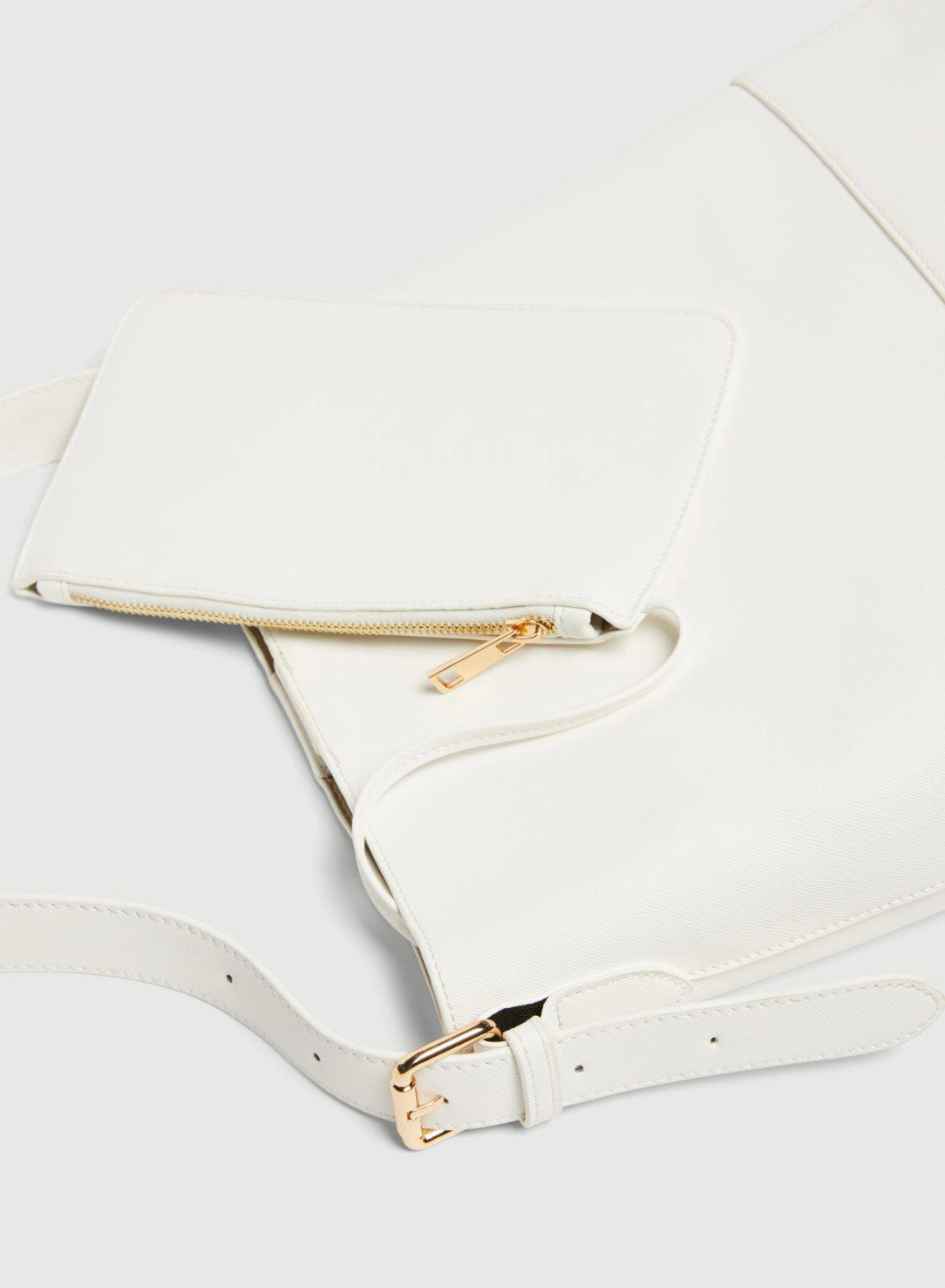 Λευκή Τσάντα χειρός-Ώμου Saffiano look Emme Marella - 2