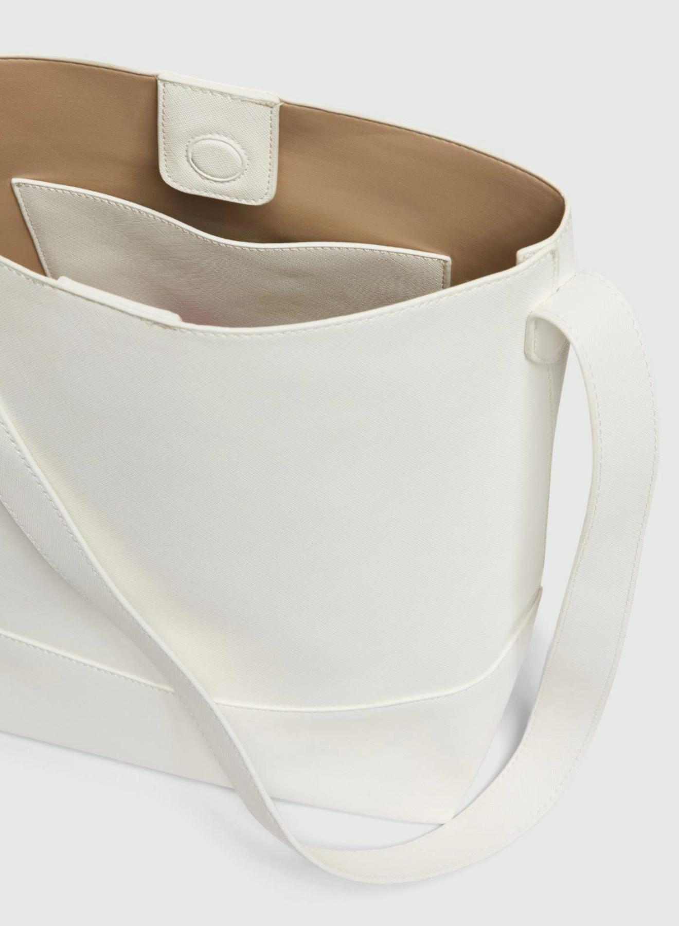 Λευκή Τσάντα χειρός-Ώμου Saffiano look Emme Marella - 4