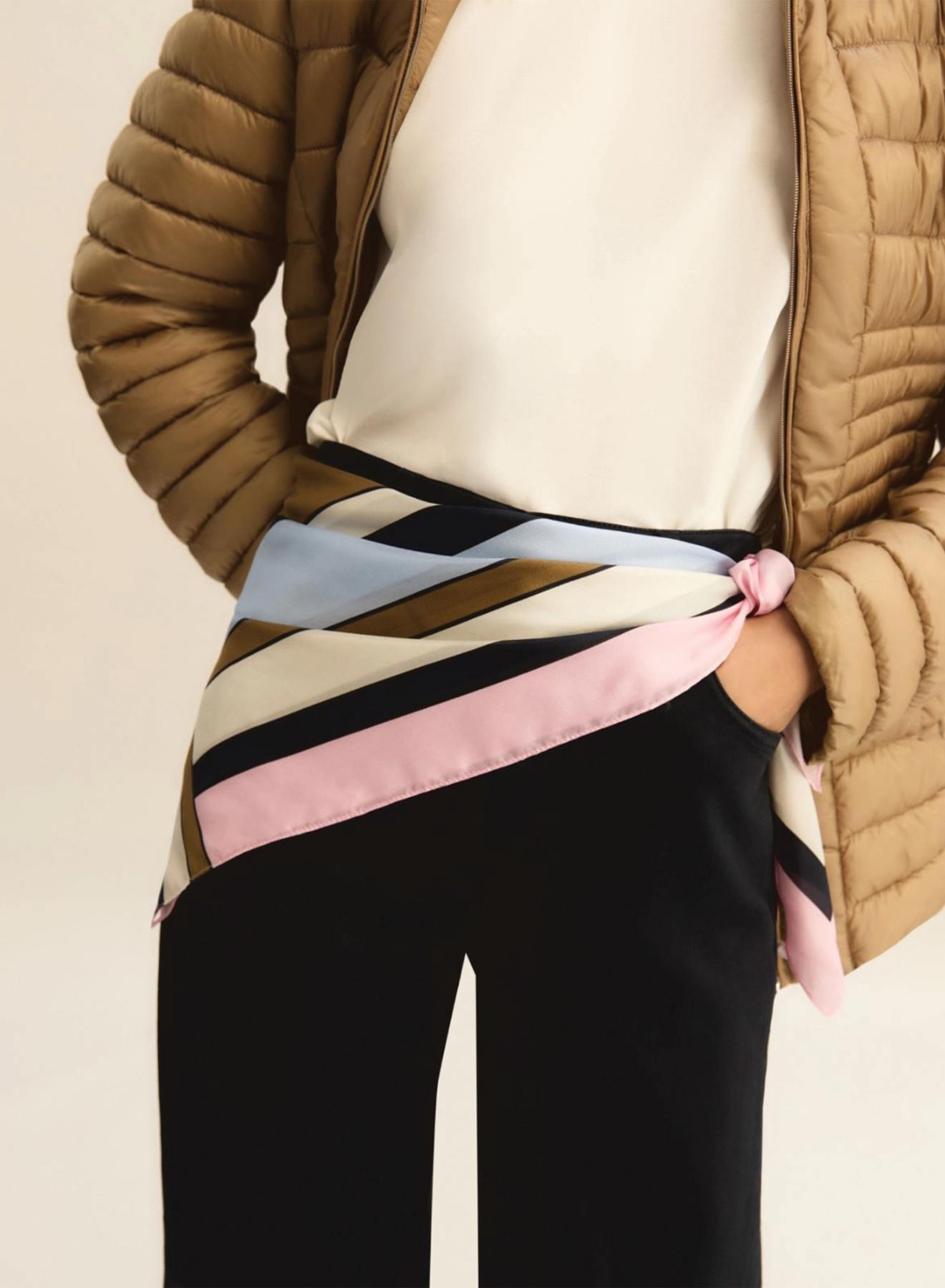 Pink twill scarf Emme Marella - 1