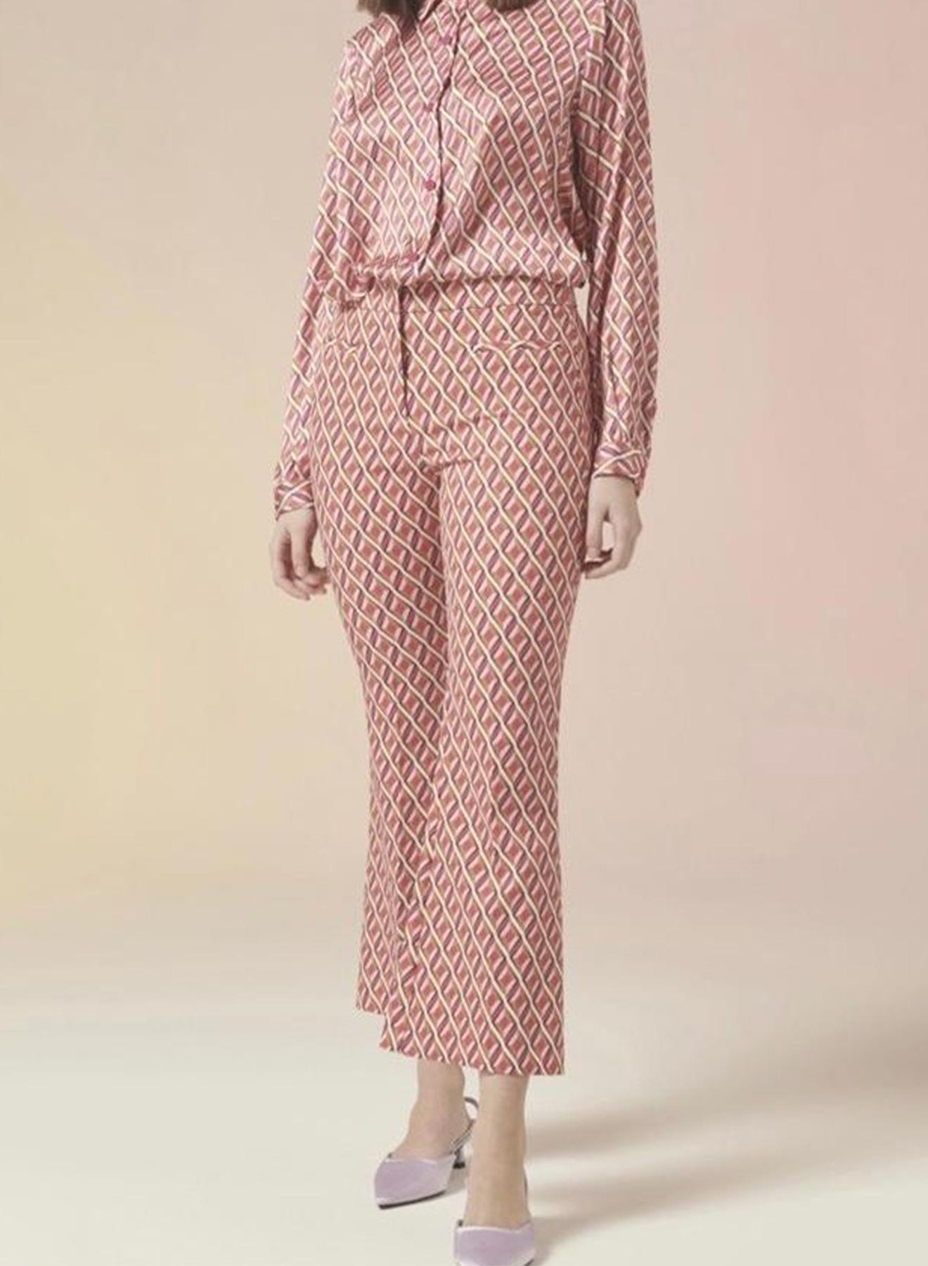 Παντελόνι καμπάνα με γεωμετρικά σχέδια  - 3