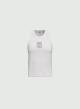 Λευκό tank Top με σοκολά κρυστάλλινο logo Emme Marella - 4