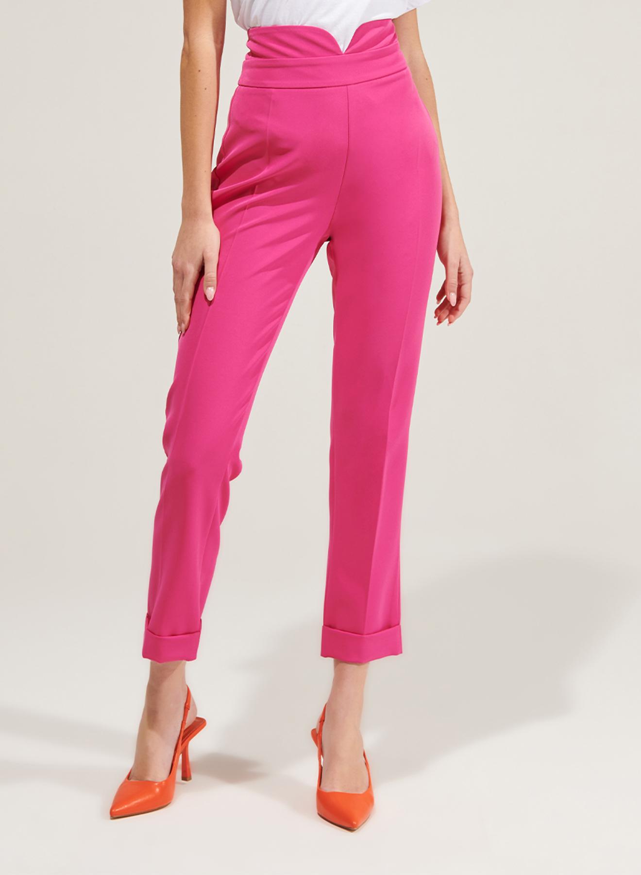 High waisted trousers with turn-ups - 3