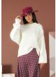 Bordeaux-Ecru silky touch polka dot Skirt R.R. - 1