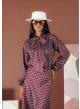 Bordeaux-Ecru silky touch polka dot Skirt R.R. - 3