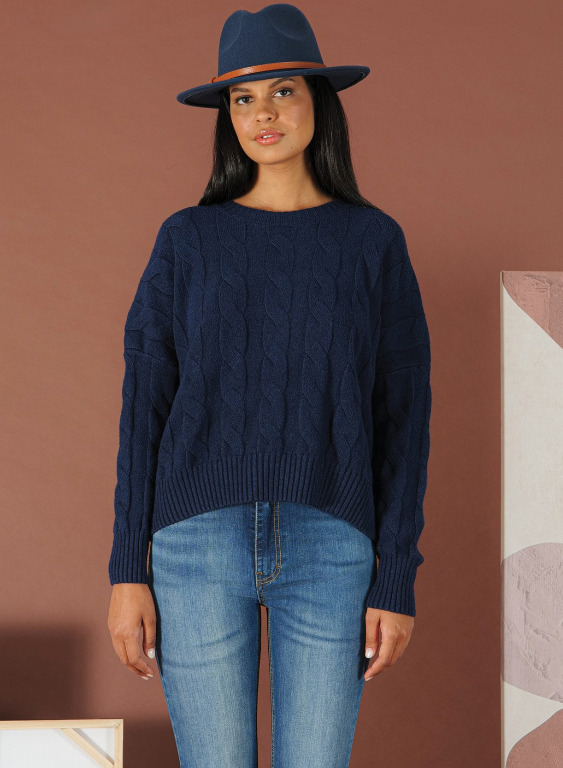 Copy of Blue Cropped, light flared stretch Jeans R.R. - 4