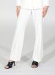 White-Black straight fit Trousers with black waistband R.R - 3