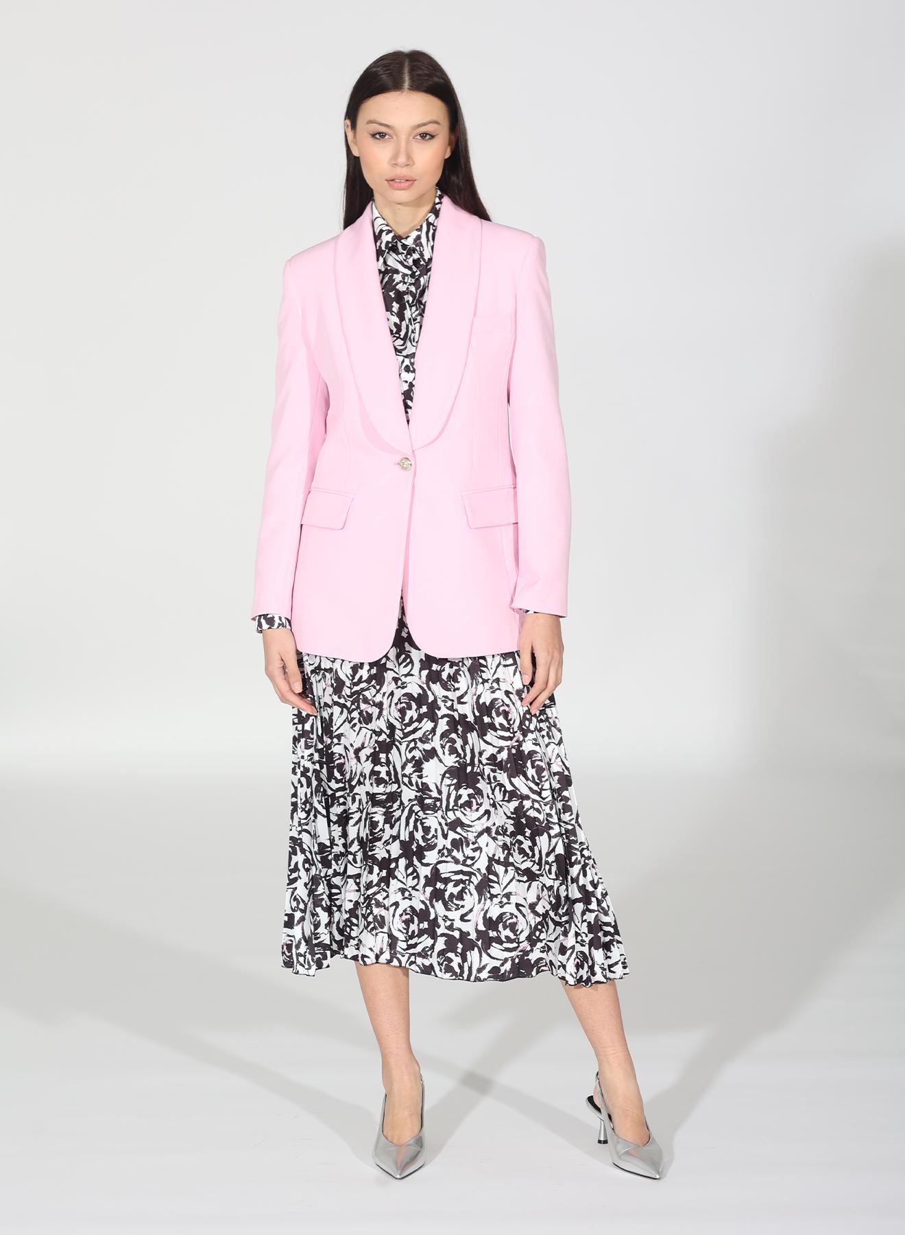 Pink Jacket with one button and one lapel R.R - 1