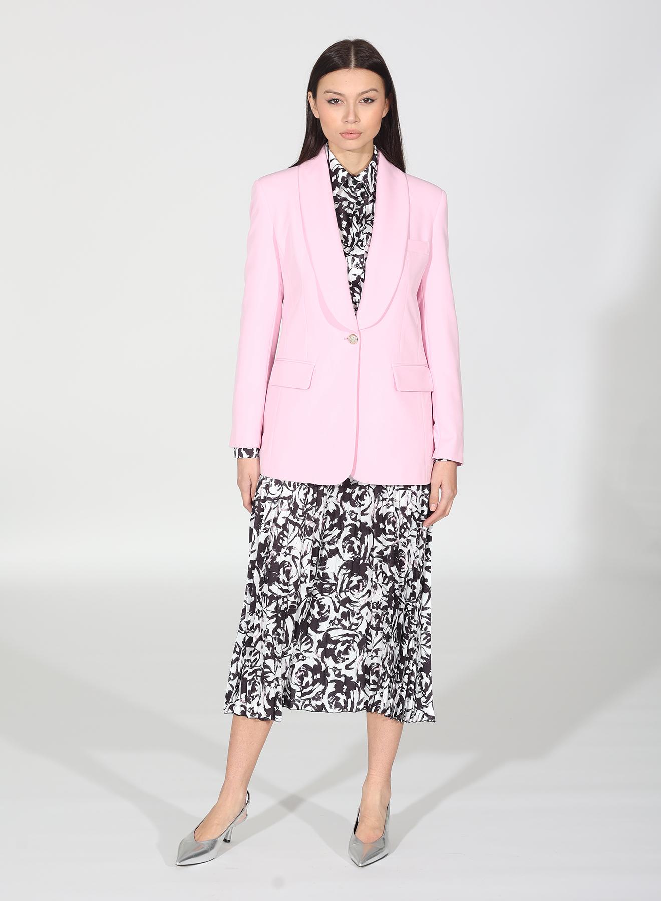 Pink Jacket with one button and one lapel R.R - 4