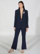 Navy Blue Jacket with one button and detachable rhinestoned brooch R.R - 2