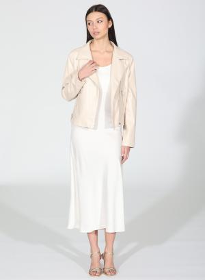 Beige eco leather Jacket R.R - 32103