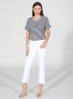 White Cropped stretch Jeans R.R. - 0