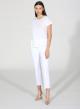 White Cropped stretch Jeans R.R.-5