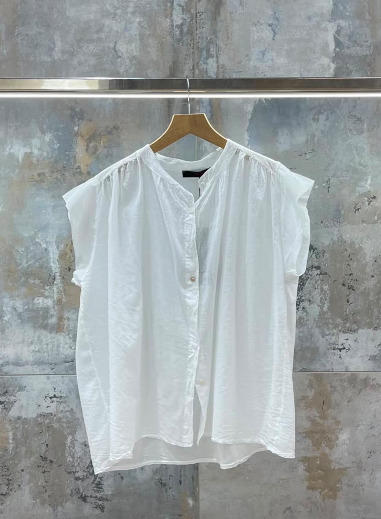 White sleeveless cotton Shirt Valentina Milano - 1