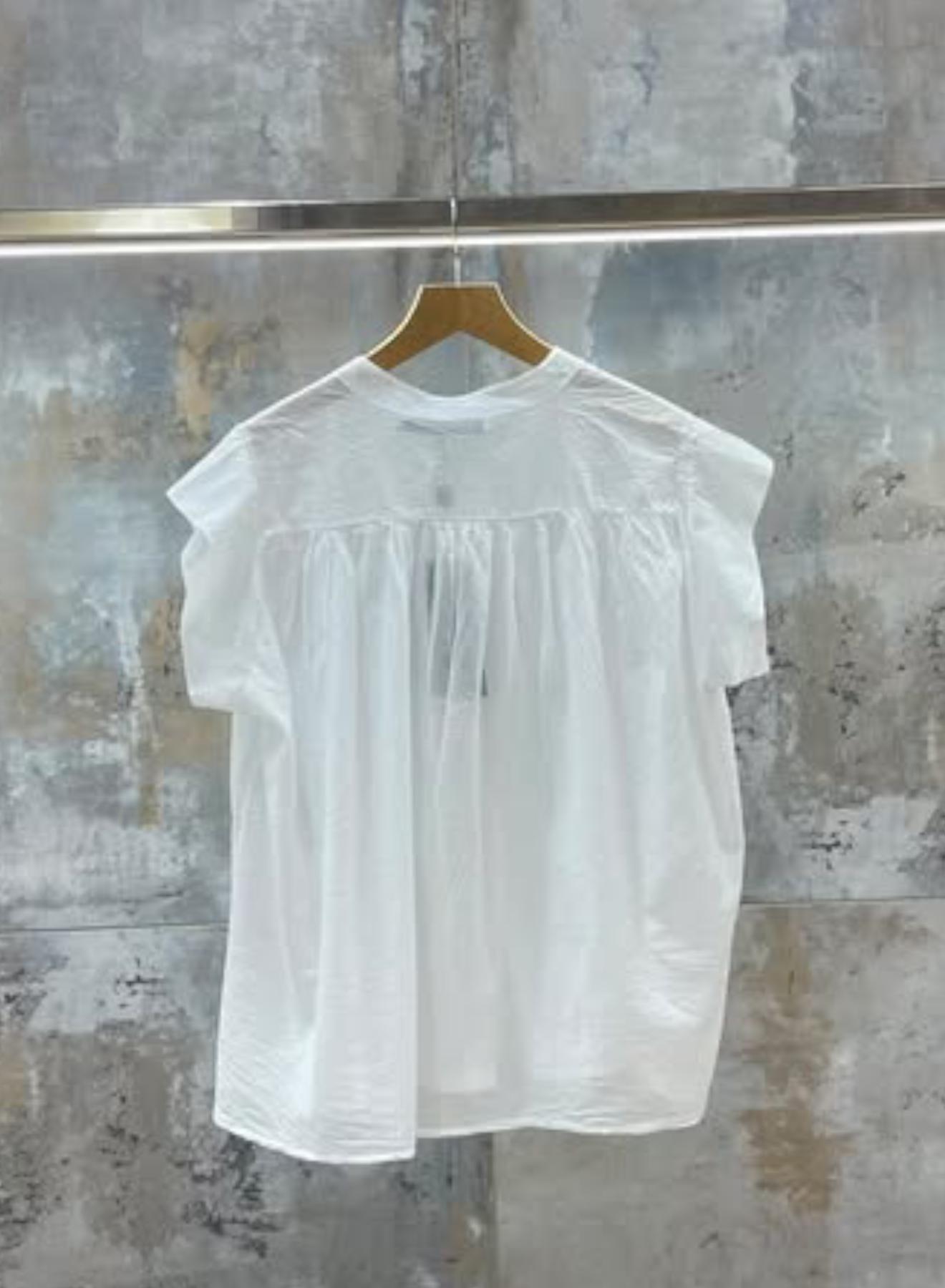 White sleeveless cotton Shirt Valentina Milano - 3
