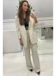 Pinstriped Blazer without lapels - 0