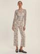 Camel tulle Blouse with python print Emme Marella - 0