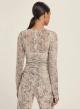 Camel tulle Blouse with python print Emme Marella - 1