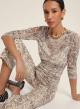 Camel tulle Blouse with python print Emme Marella - 2